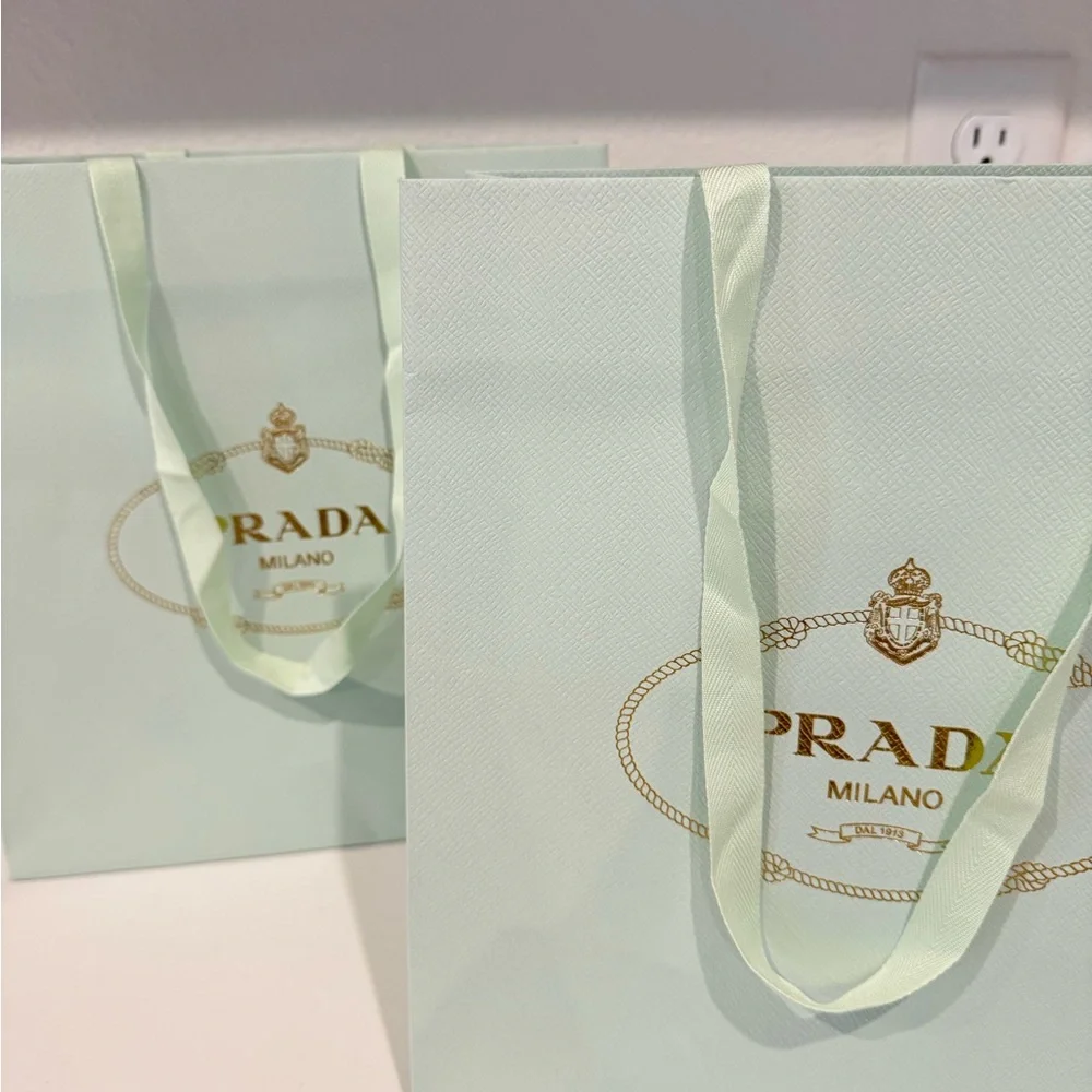 Prada London Cafe Mint Special Edition Gift Bags - Set of Two - Picture 6 of 6